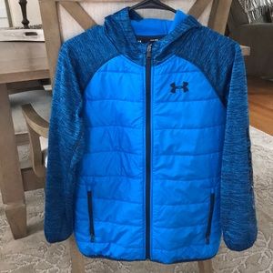 Boys size large Under Armour puffer hoodie.